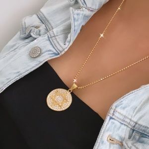 2/60 Divine star gold crystal necklace